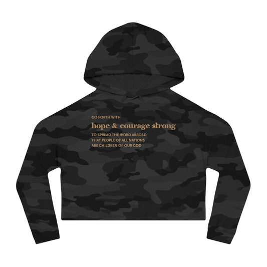 Hope & Courage Cropped Hoodie — Inspirational Women’s Cropped Hooded Sweatshirt