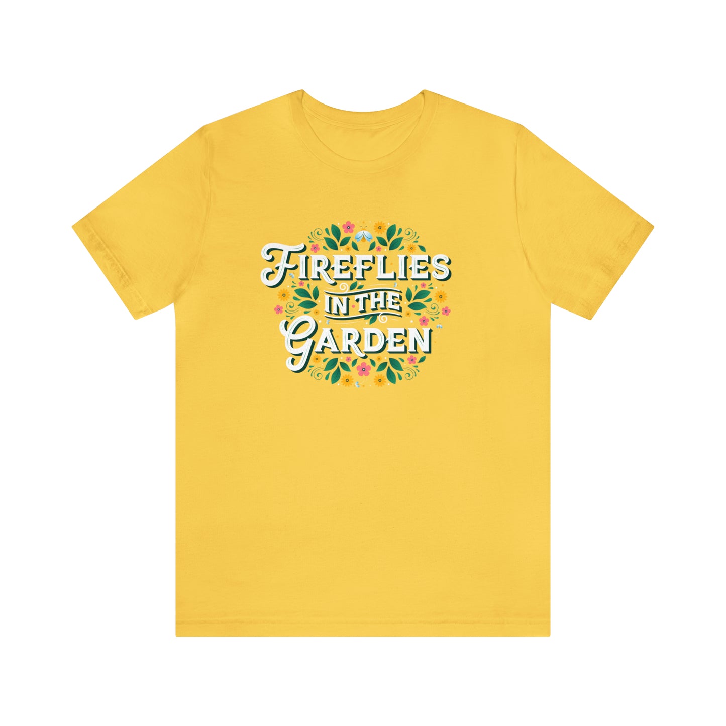 Cute Firefly Shirt with Botanical Wildflowers