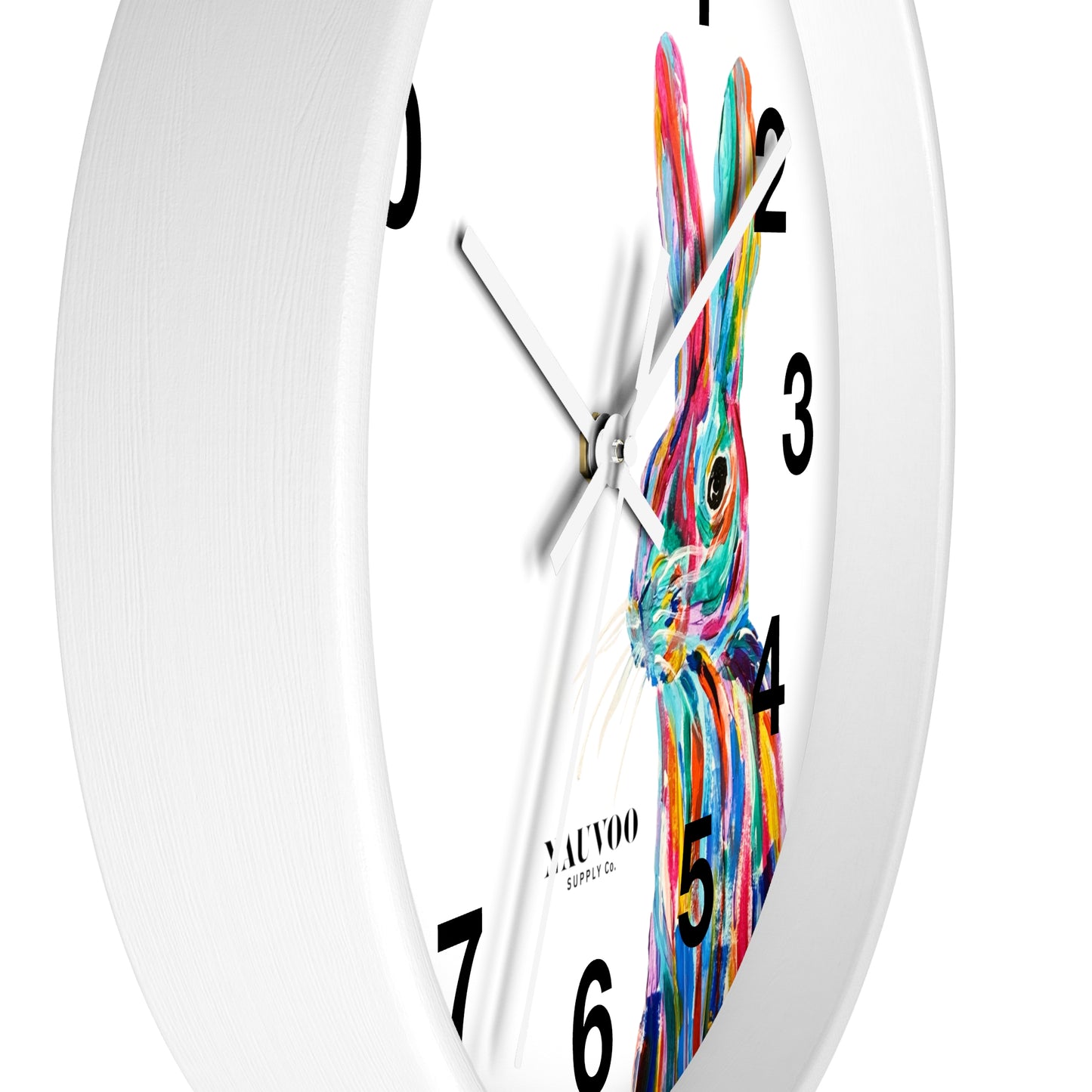 Modern Clock – Pop Color Painted Rabbit Wall clock