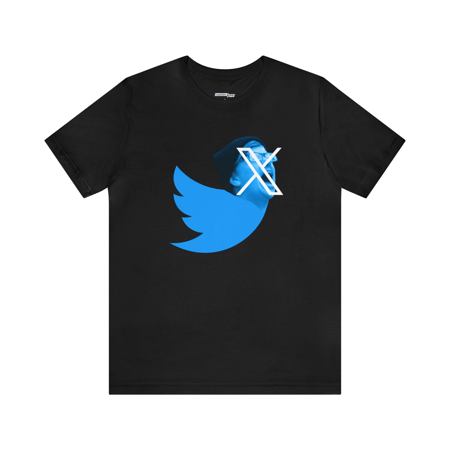 Funny Twitter X Logo Shirt - Elon Musk New Twitter X Logo - Cotton T-shirt