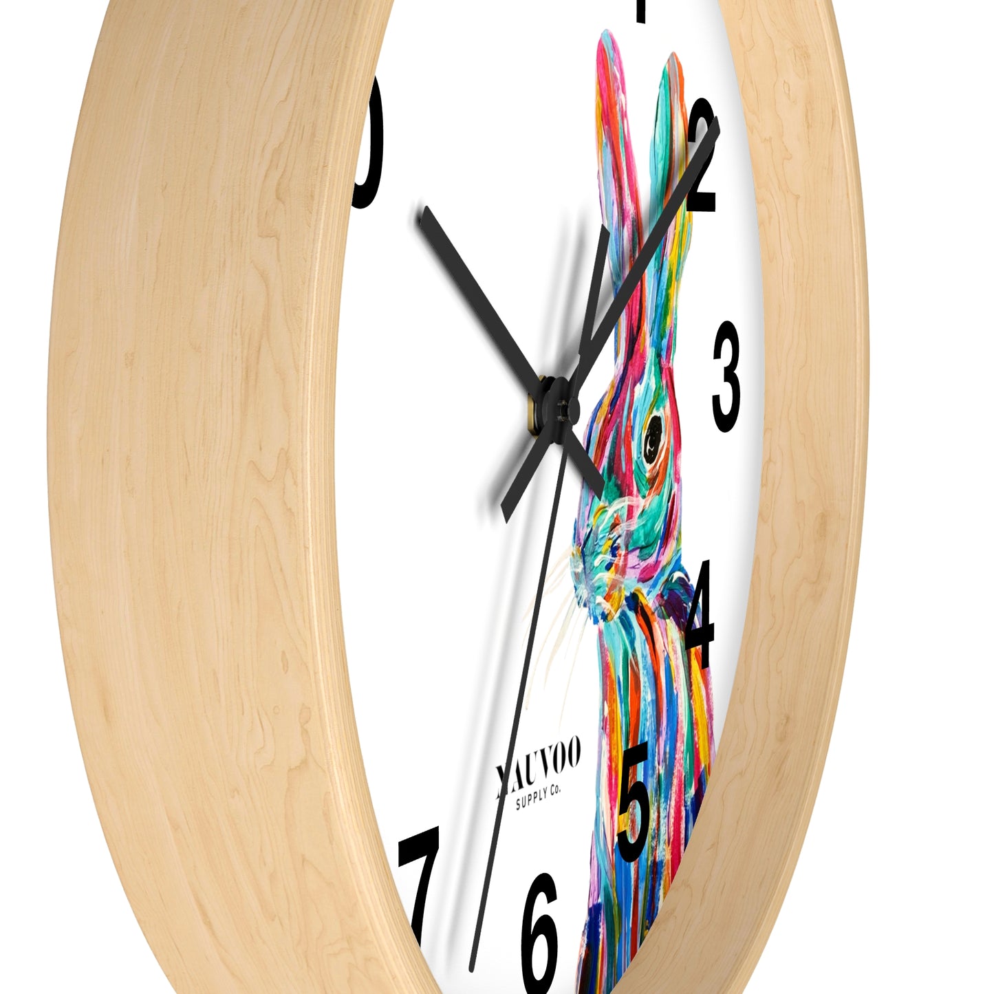 Modern Clock – Pop Color Painted Rabbit Wall clock