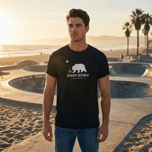 Deseret California Republic: Mormon Battalion & 1851 Heritage Heavyweight Tee