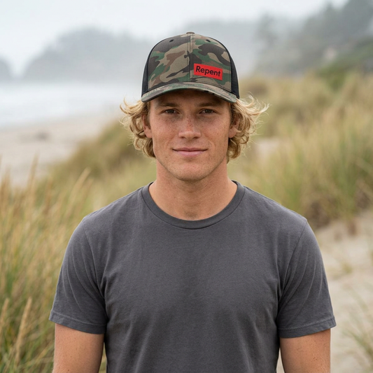 Repent - Camouflage Trucker Hat