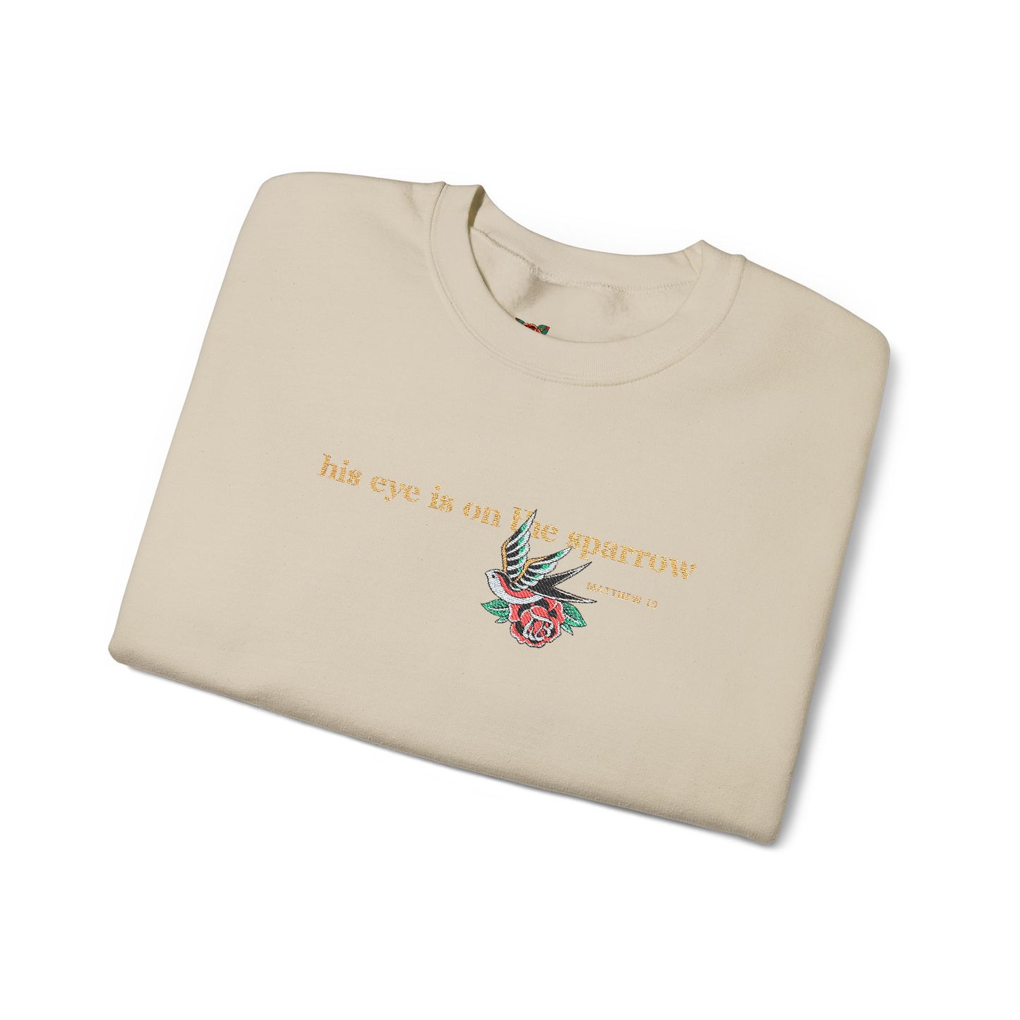 LDS Hymn “His Eye is on the Sparrow” Crew-neck Sweatshirt