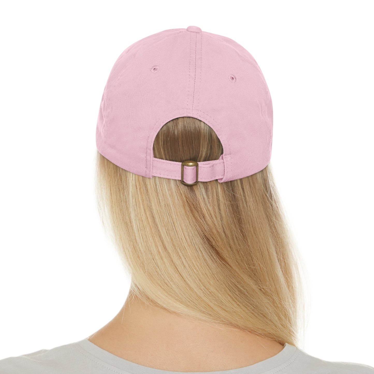 Back view of Deseret Flag Women's Pink Baseball Hat closure