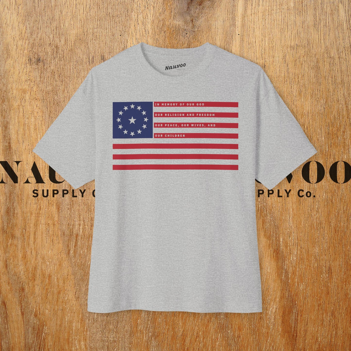 American Title of Liberty Flag Oversized Boxy Tee