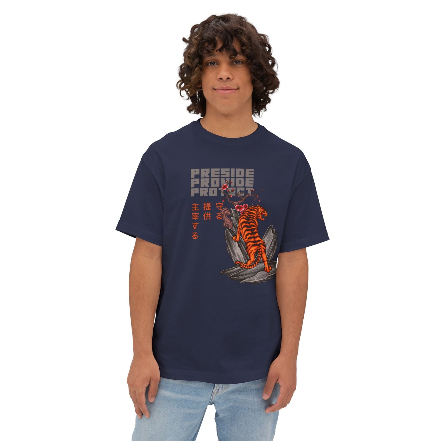 Mens Preside Provide Protect - Japanese Style Family Proclamation T-Shirt