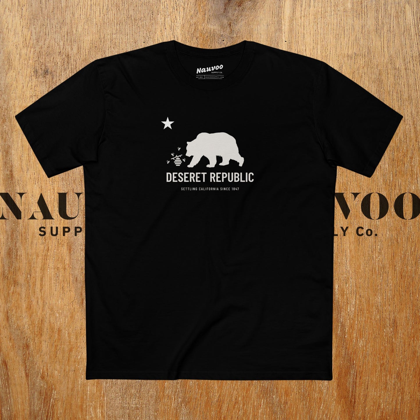 Deseret California Republic: Mormon Battalion & 1851 Heritage Heavyweight Tee