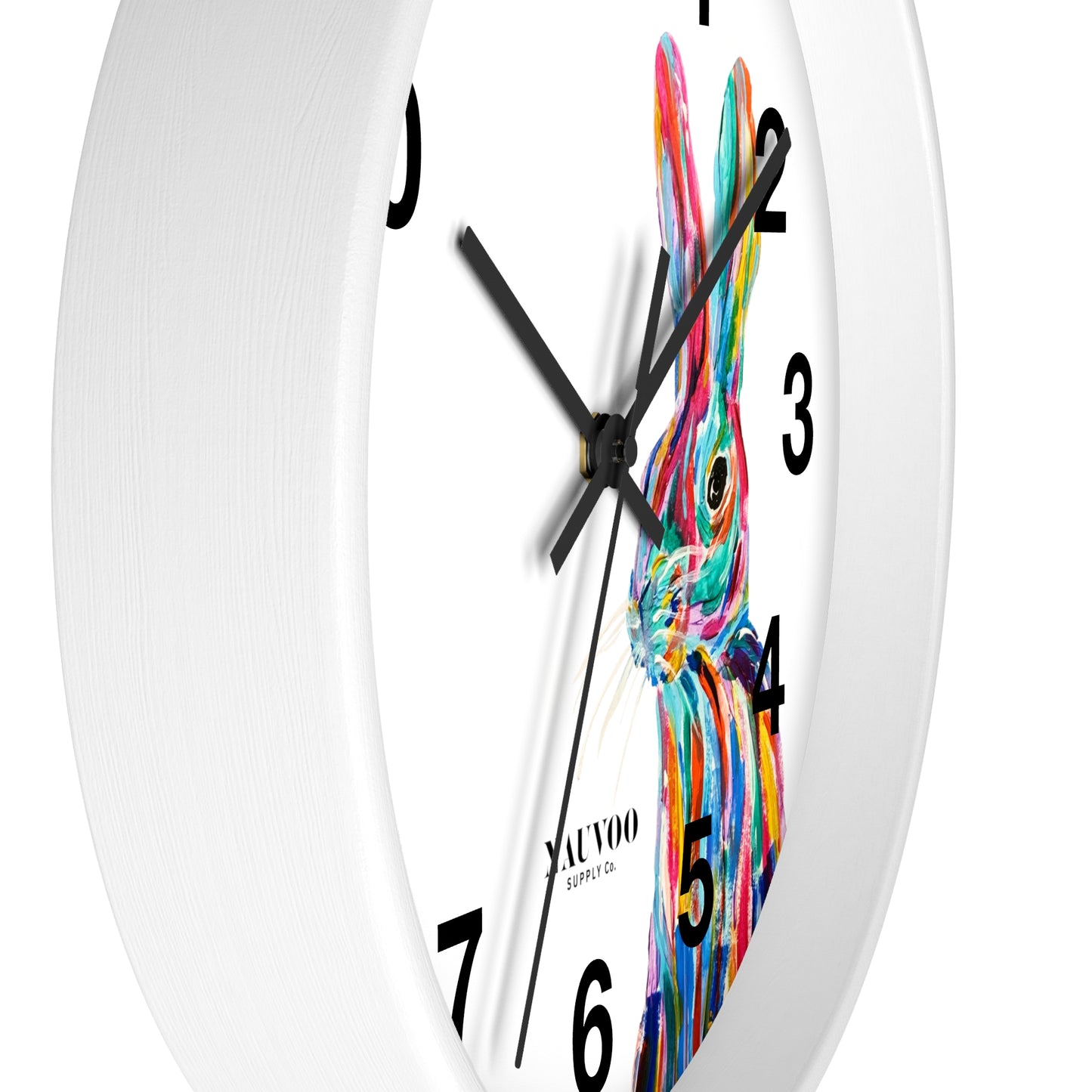 Modern Clock – Pop Color Painted Rabbit Wall clock