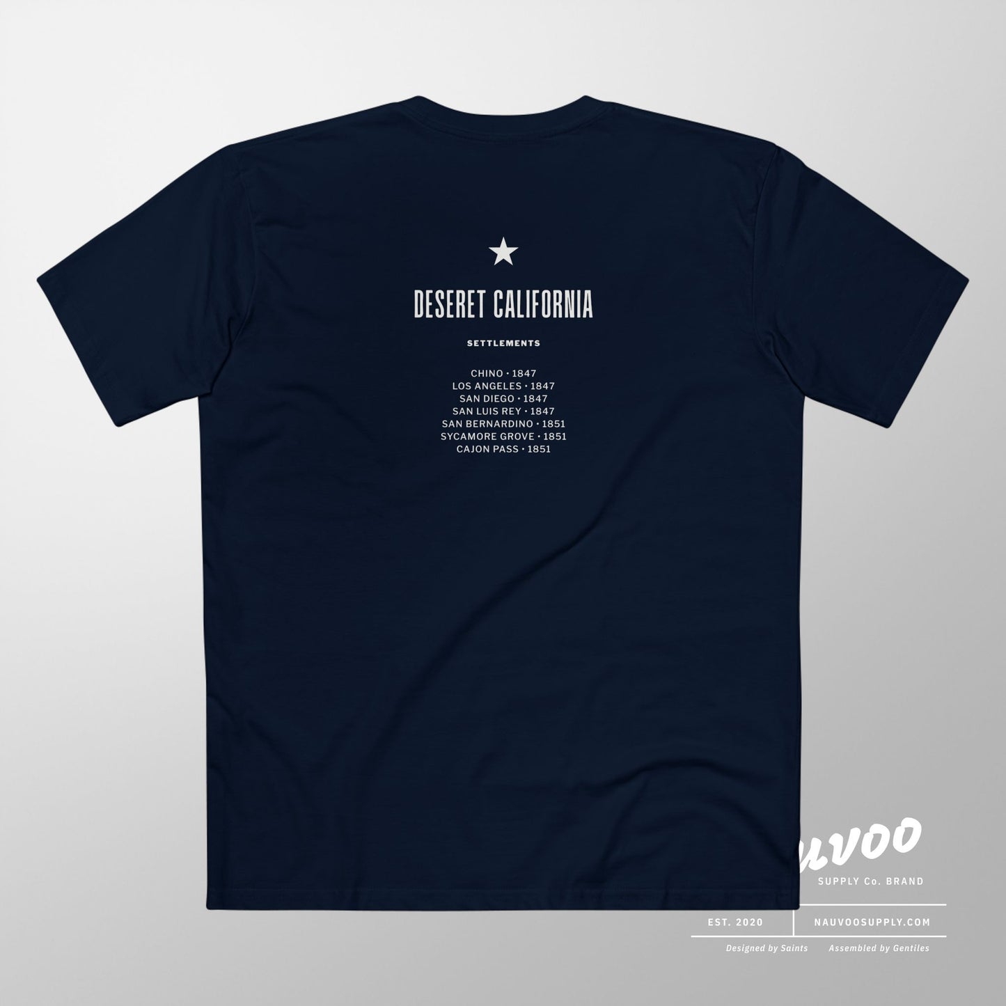 Deseret California Republic: Mormon Battalion & 1851 Heritage Heavyweight Tee