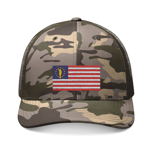 Angel Moroni American Flag Trucker Hat