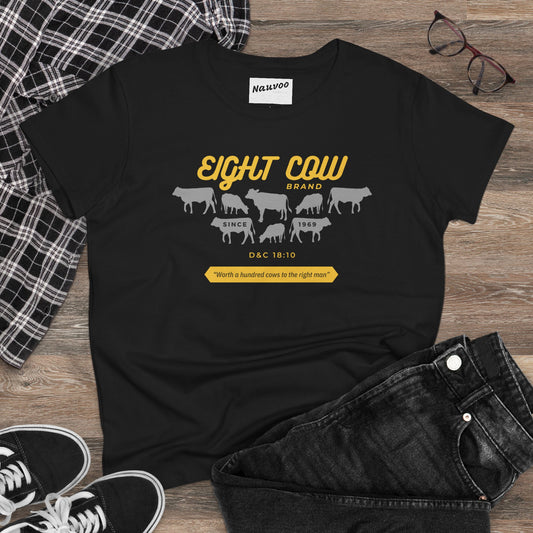 Johnny Lingo 8 Cow Brand Premium Women's Crewneck T-shirt