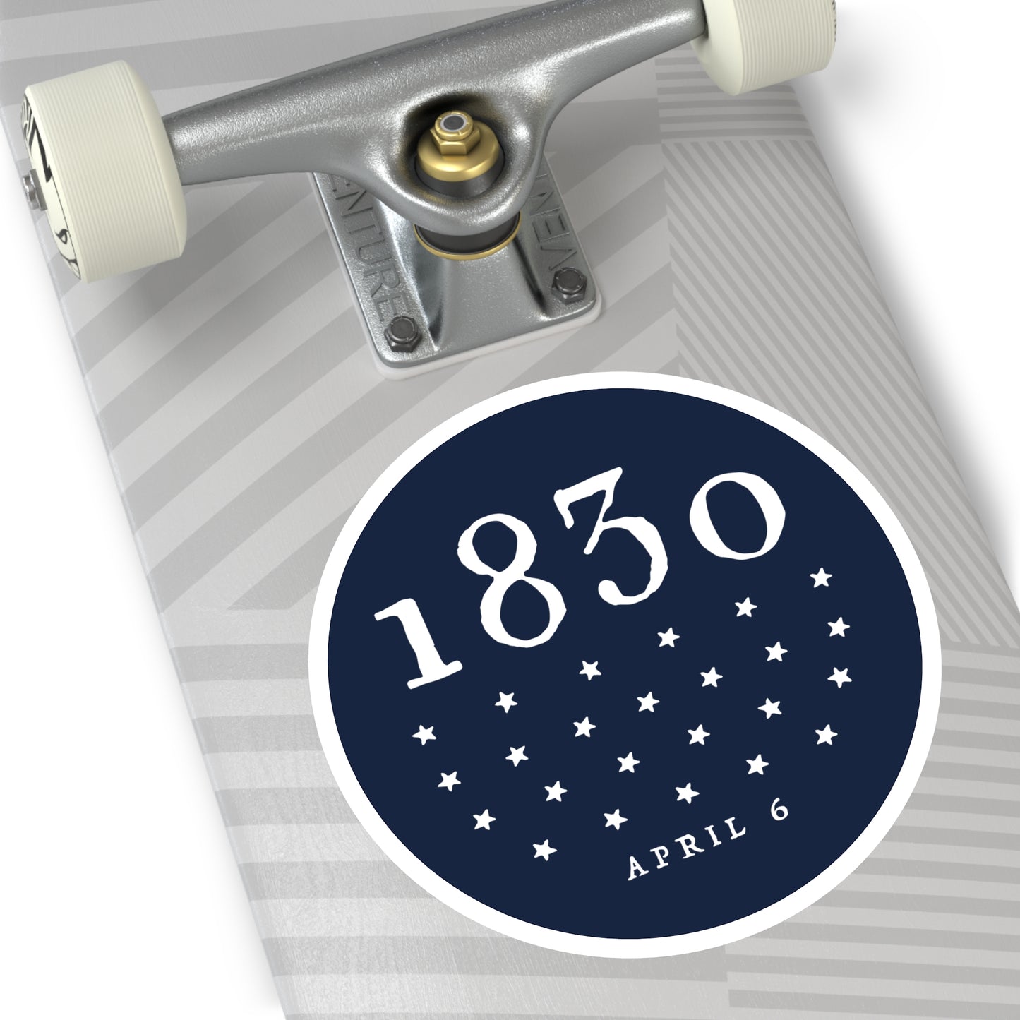 1830 Sticker - Round Indoor/Outdoor automobile decal