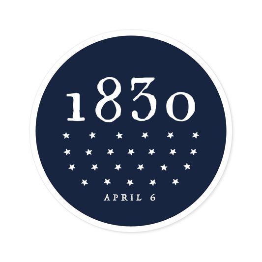 1830 Sticker - Round Indoor/Outdoor automobile decal