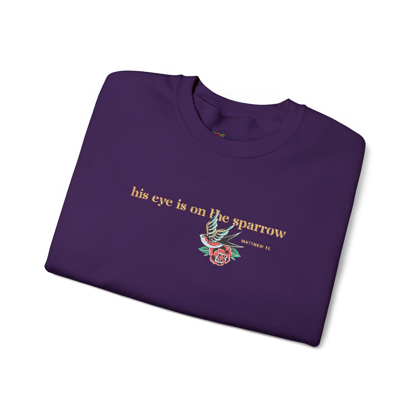 LDS Hymn “His Eye is on the Sparrow” Crew-neck Sweatshirt