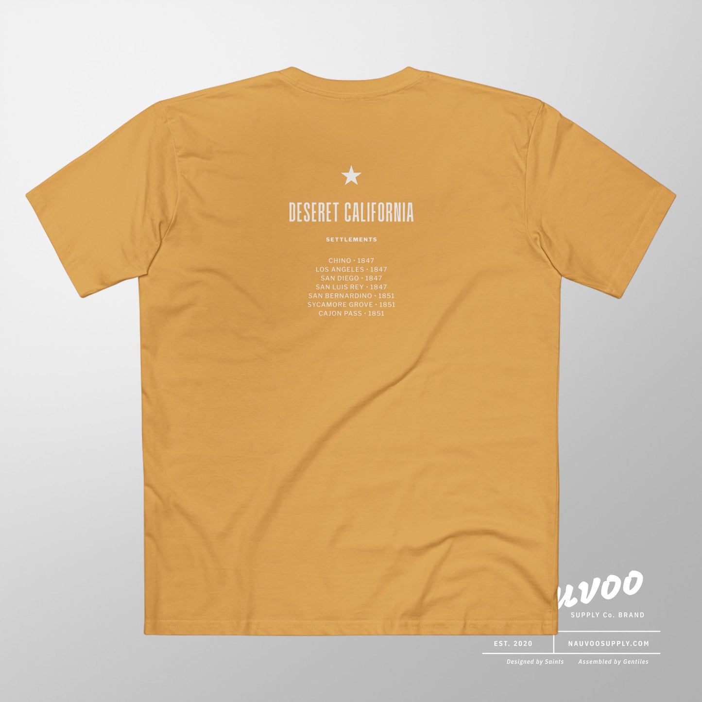 Deseret California Republic: Mormon Battalion & 1851 Heritage Heavyweight Tee