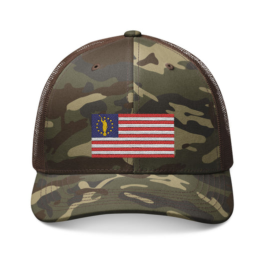 Angel Moroni American Flag Trucker Hat