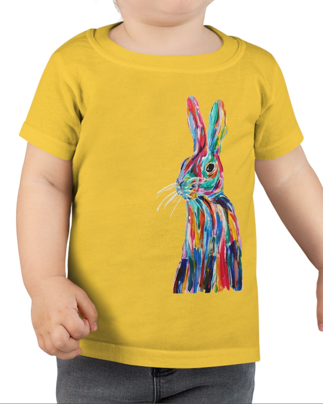 Yellow Baby Toddler Shirt with a Cute Bunny