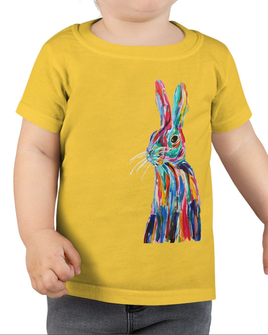 Yellow Baby Toddler Shirt with a Cute Bunny