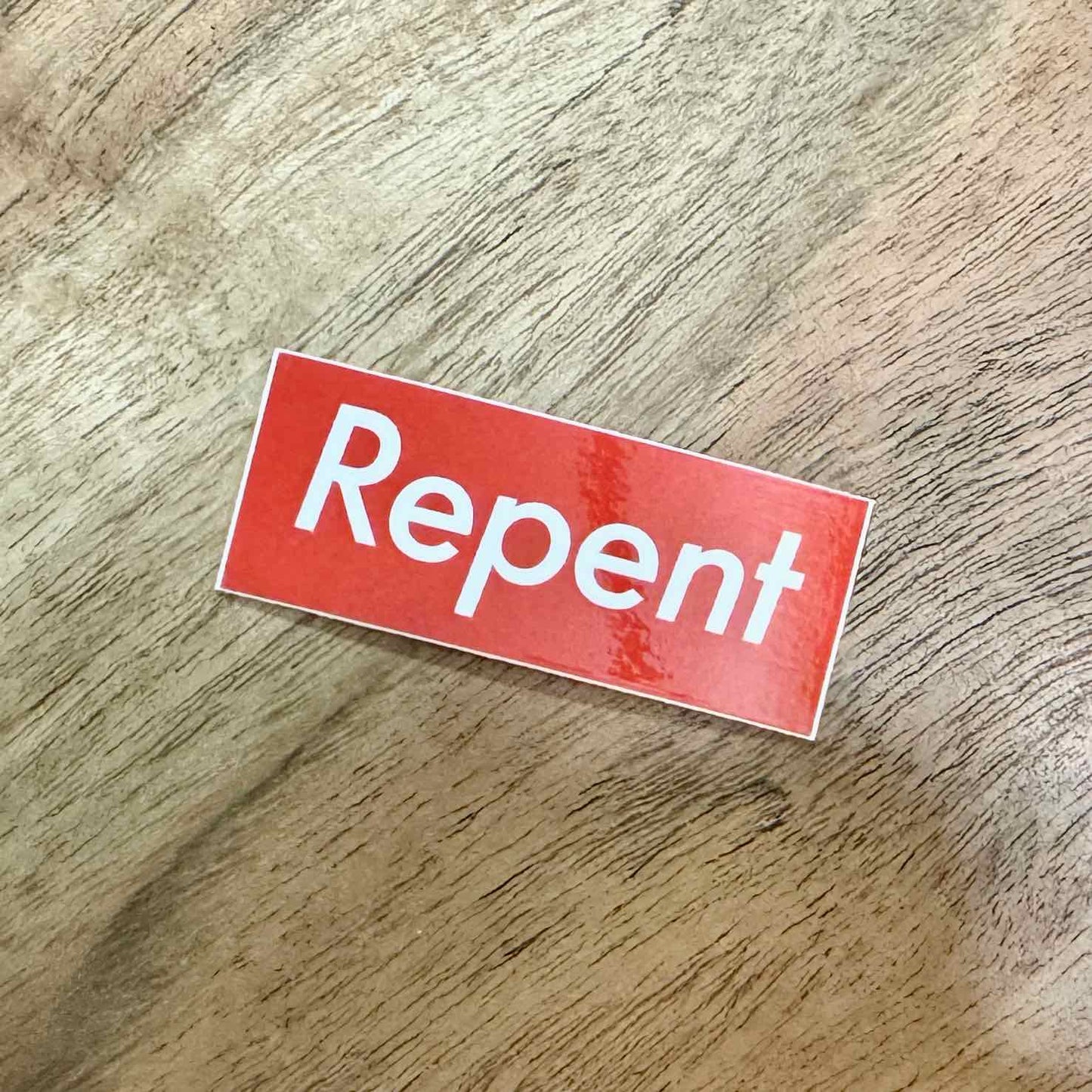 Repent LDS Sticker Pack - Set of 4 Red Transparent Decals - LDS Gift for grown ups