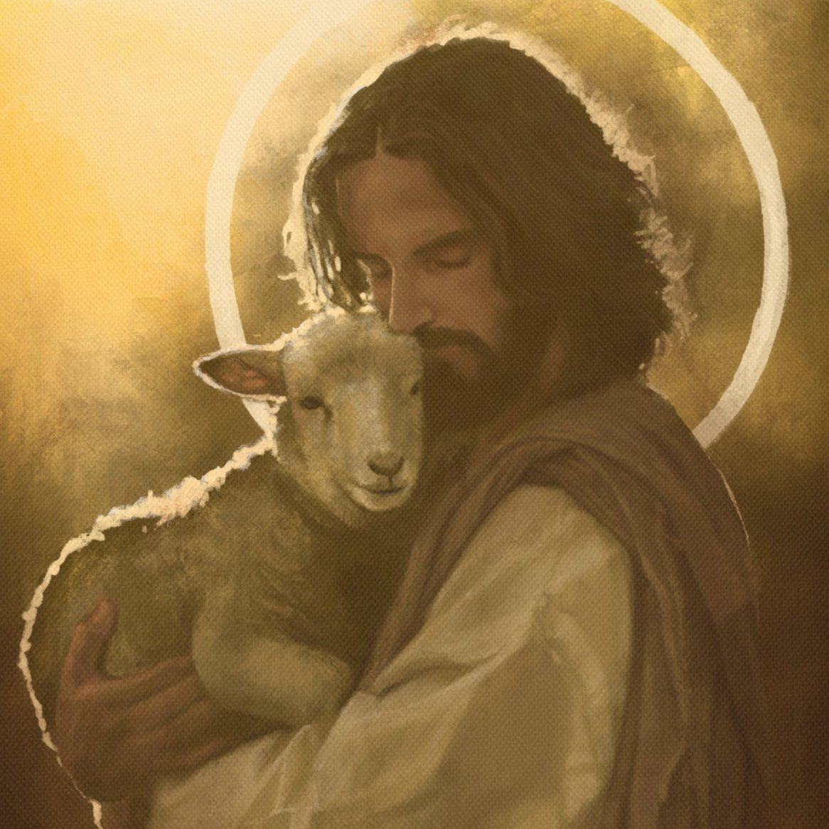 Jesus Holding Lamb – Canvas art print