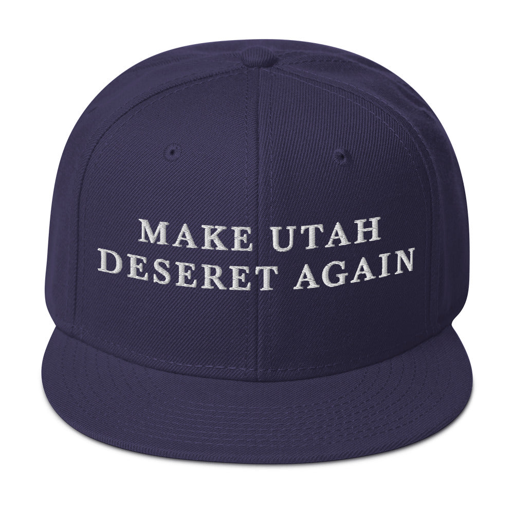 make-utah-deseret-navy-blue-front mens hat MAGA