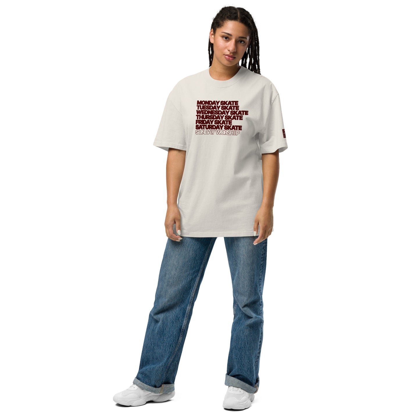 Skate Days A Week Oversized faded t-shirt