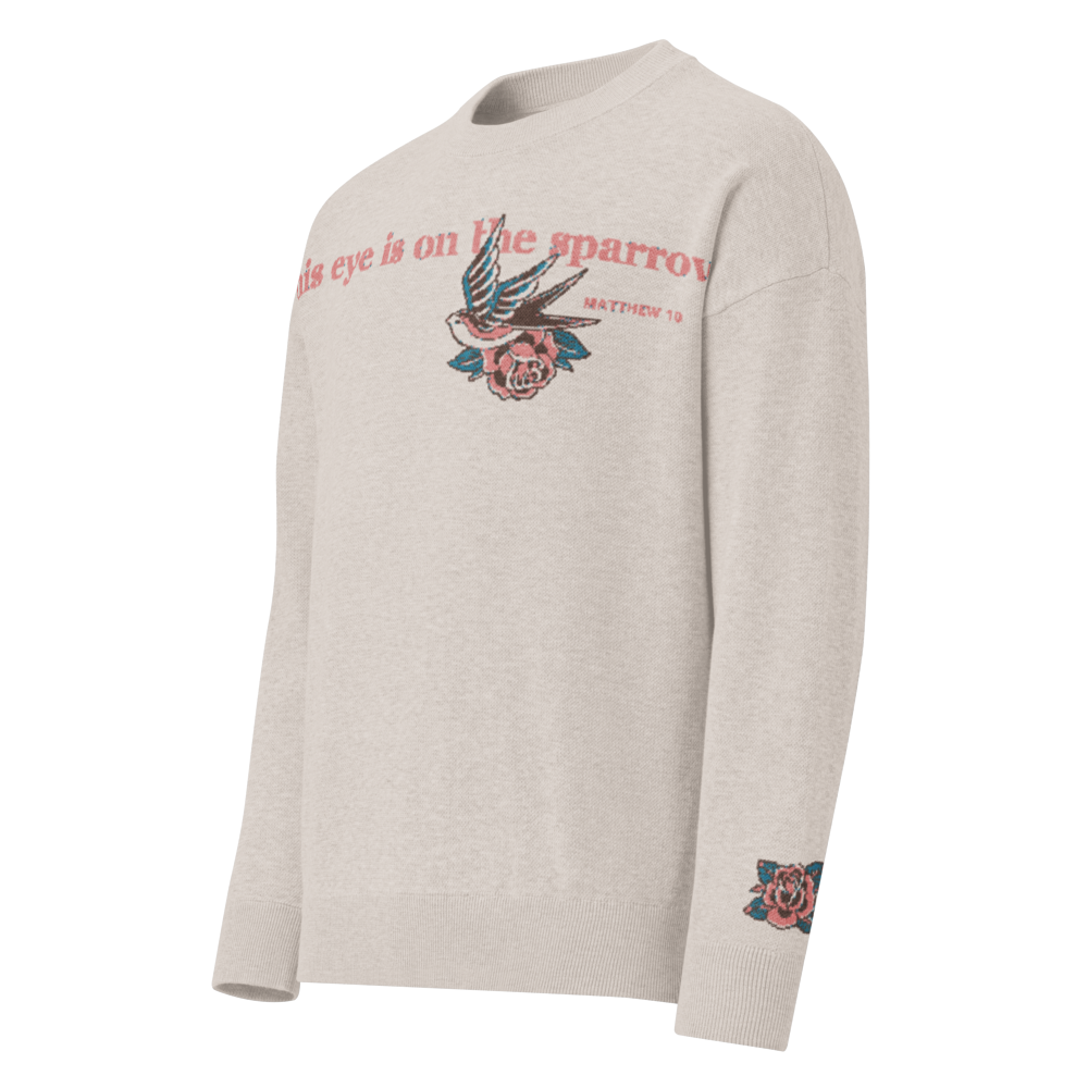 "His eye is on the Sparrow" - Relaxed fit sweater