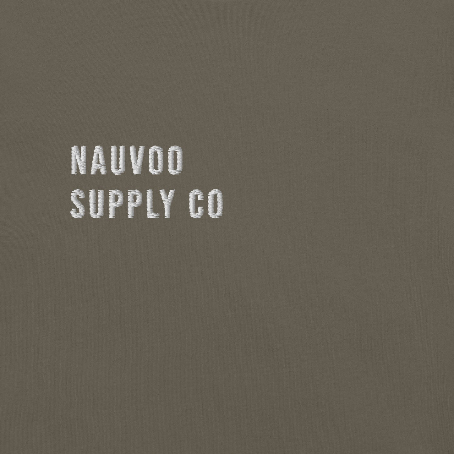 Nauvoo Supply Co logo tee