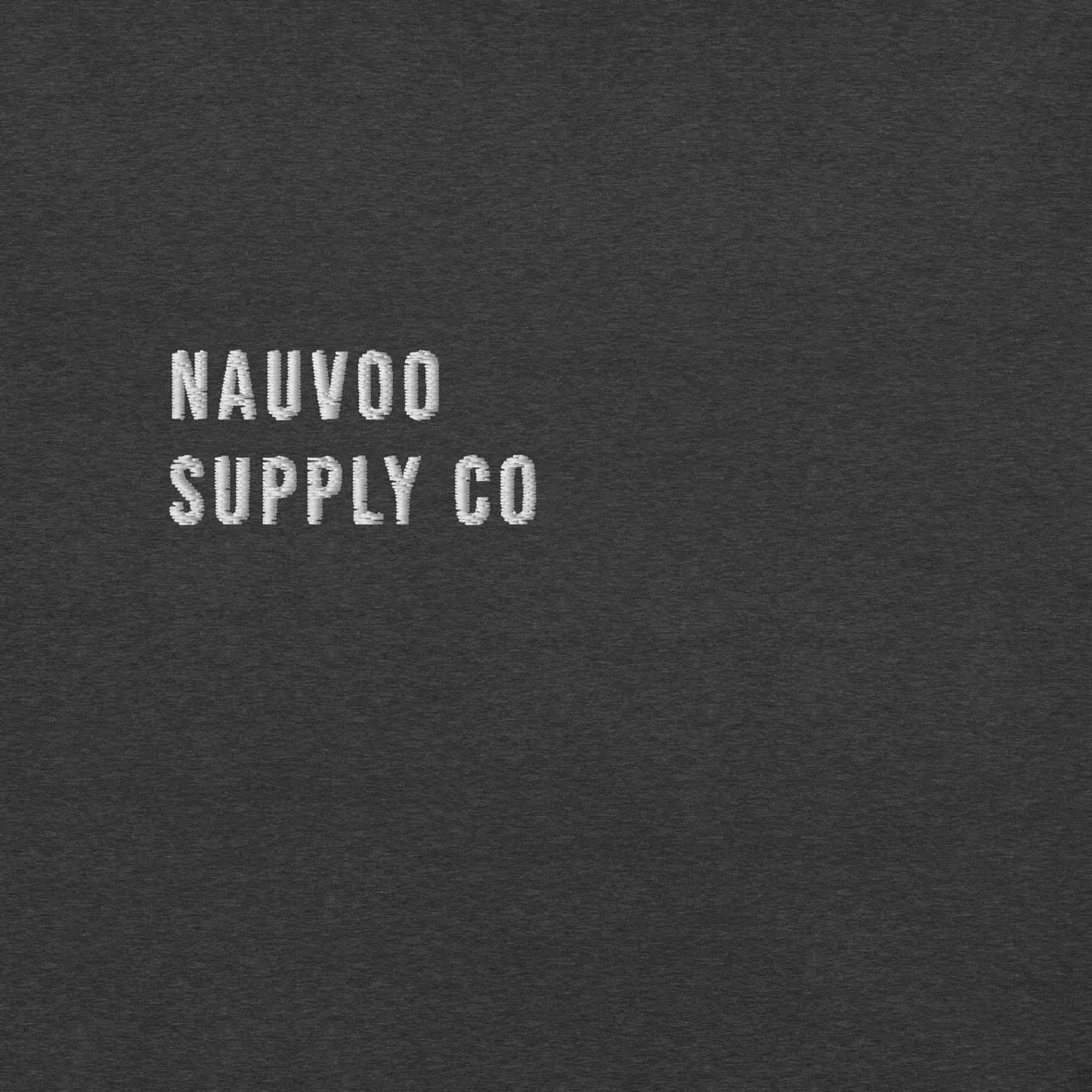 Nauvoo Supply Co logo tee