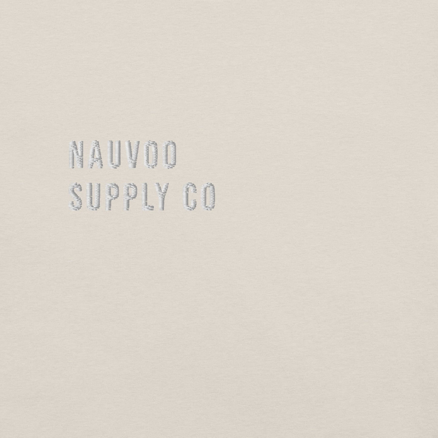 Nauvoo Supply Co logo tee