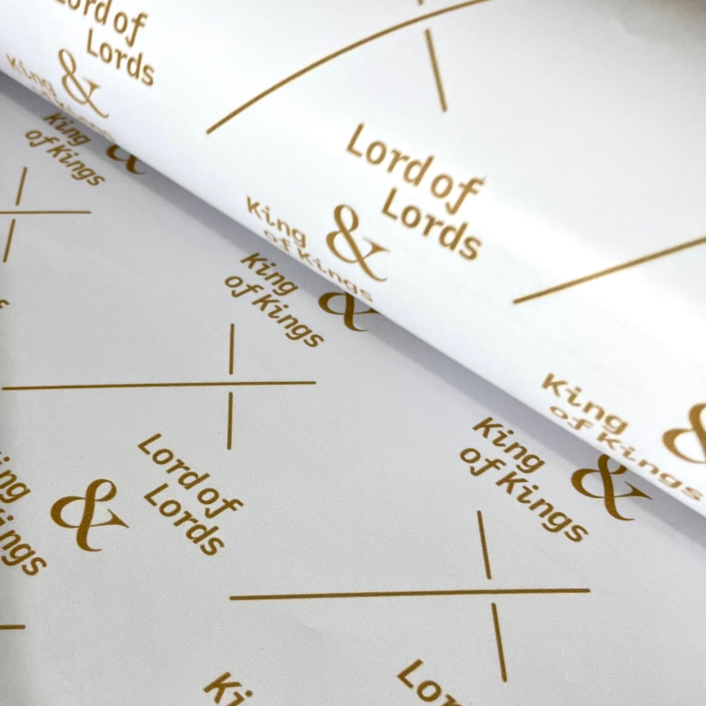 Lord of Lords Christmas Wrapping Paper - White and Gold