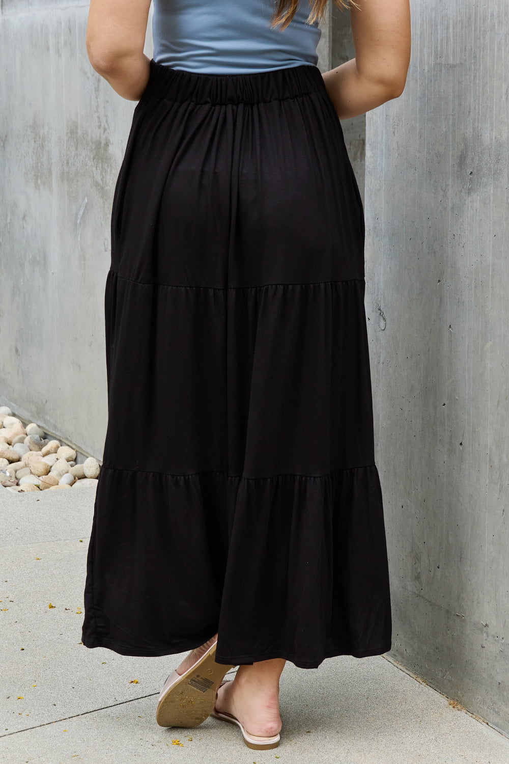 Back detail - sister missionary modest maxi skirt from Nauvoo Supply Co