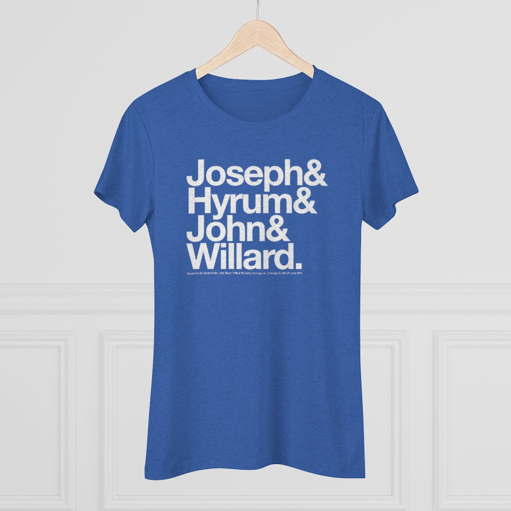 Women's Joseph Smith Shirt - Joseph& Hyrum& John& Willard.