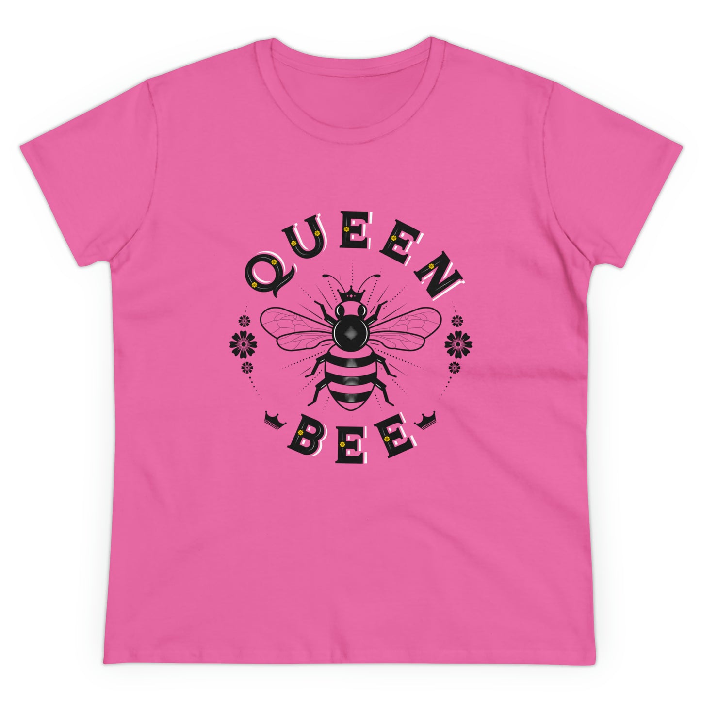 Queen Bee T-shirt with Botanical Flowers
