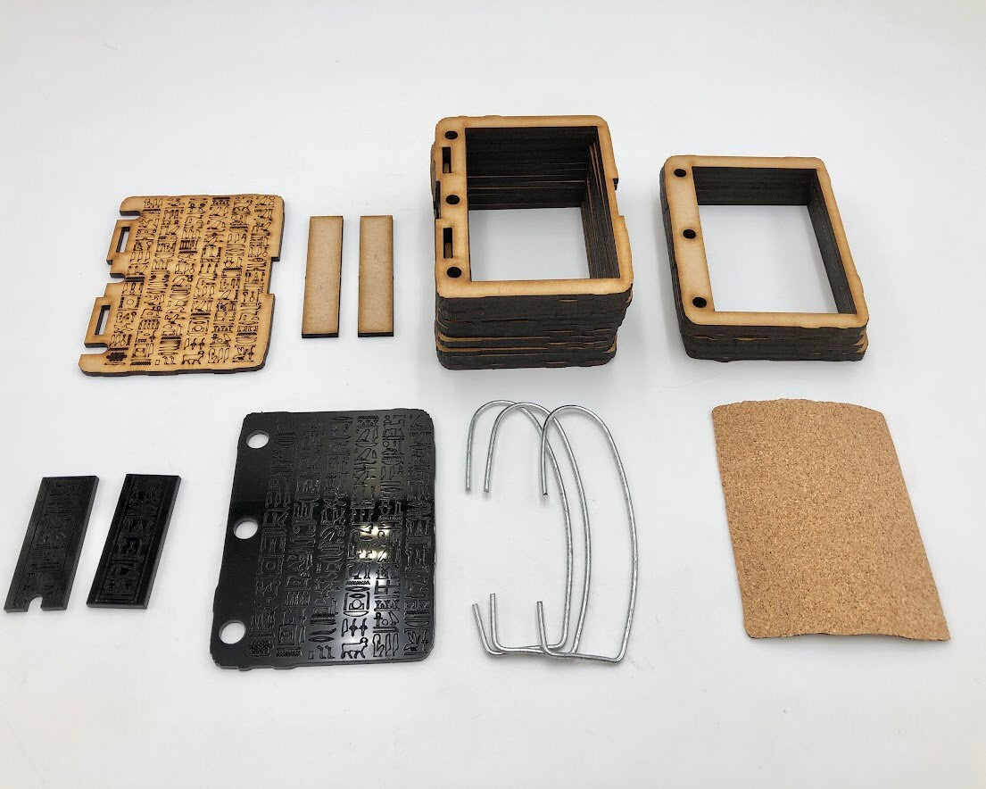 DIY Kit to Build Your Own 1/2 Scale Gold Plates, Wood Laser Cut, Lds Gift, Handcrafted Metal Rings