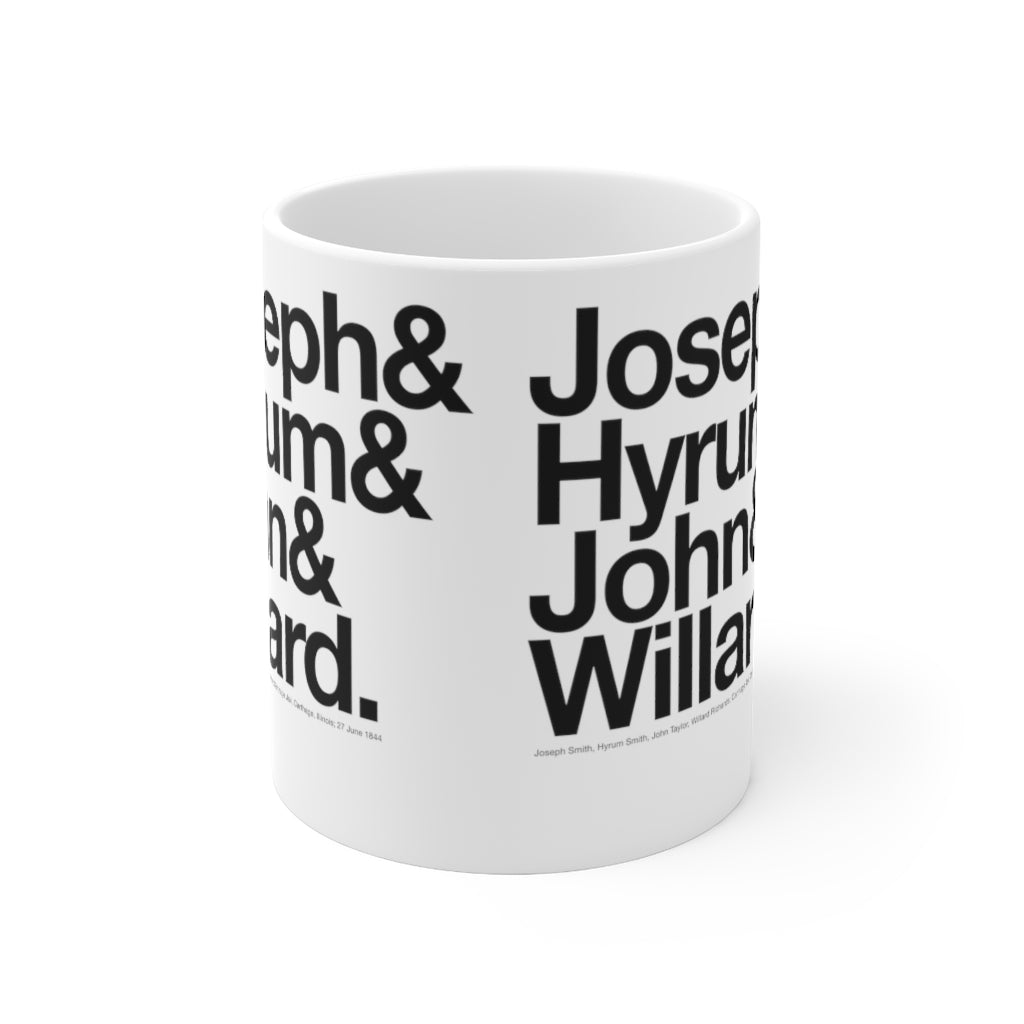 Joseph Smith Martyrdom Mug - Joseph& Hyrum& John& Willard