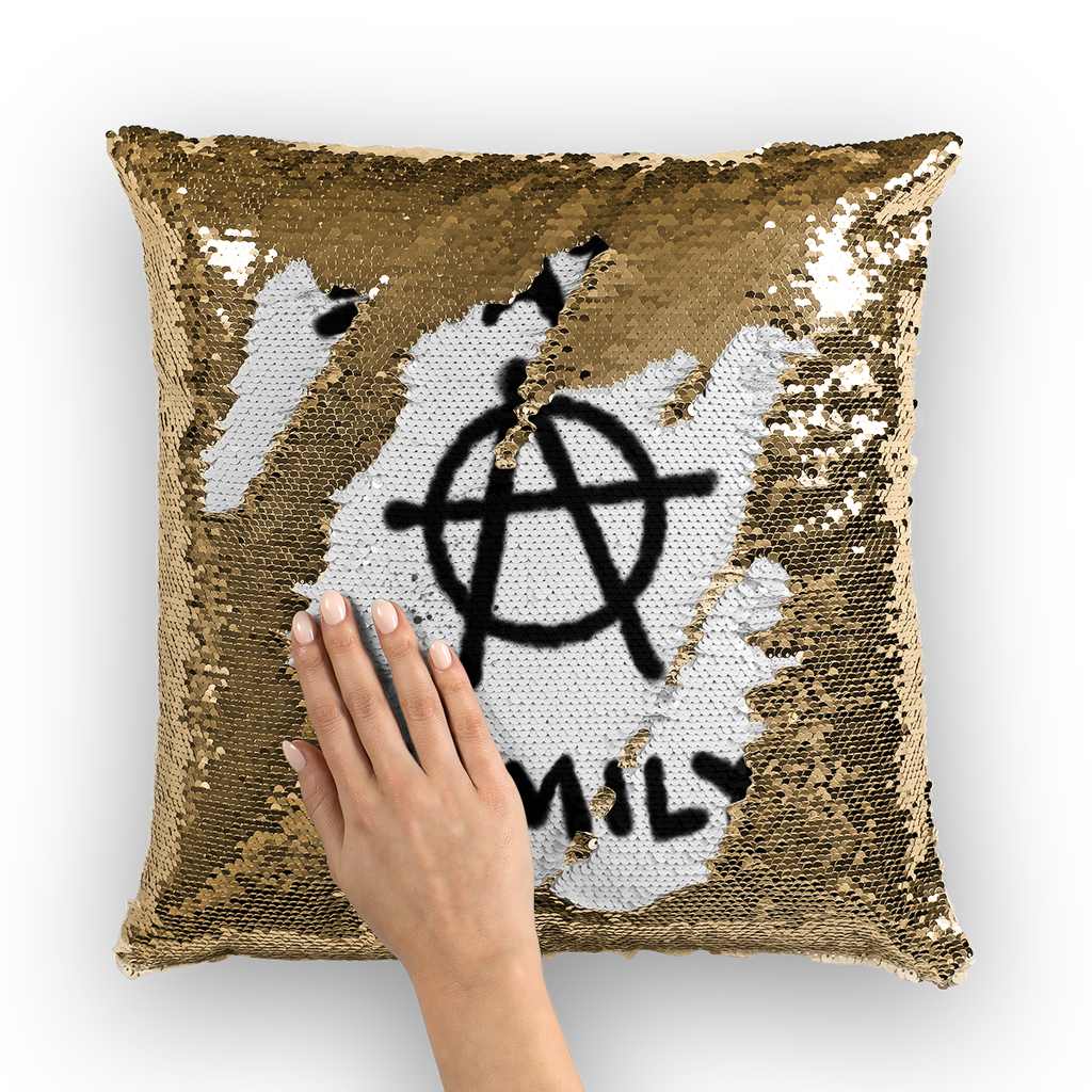 Start A Family - Sequin Cushion Throw Pillow