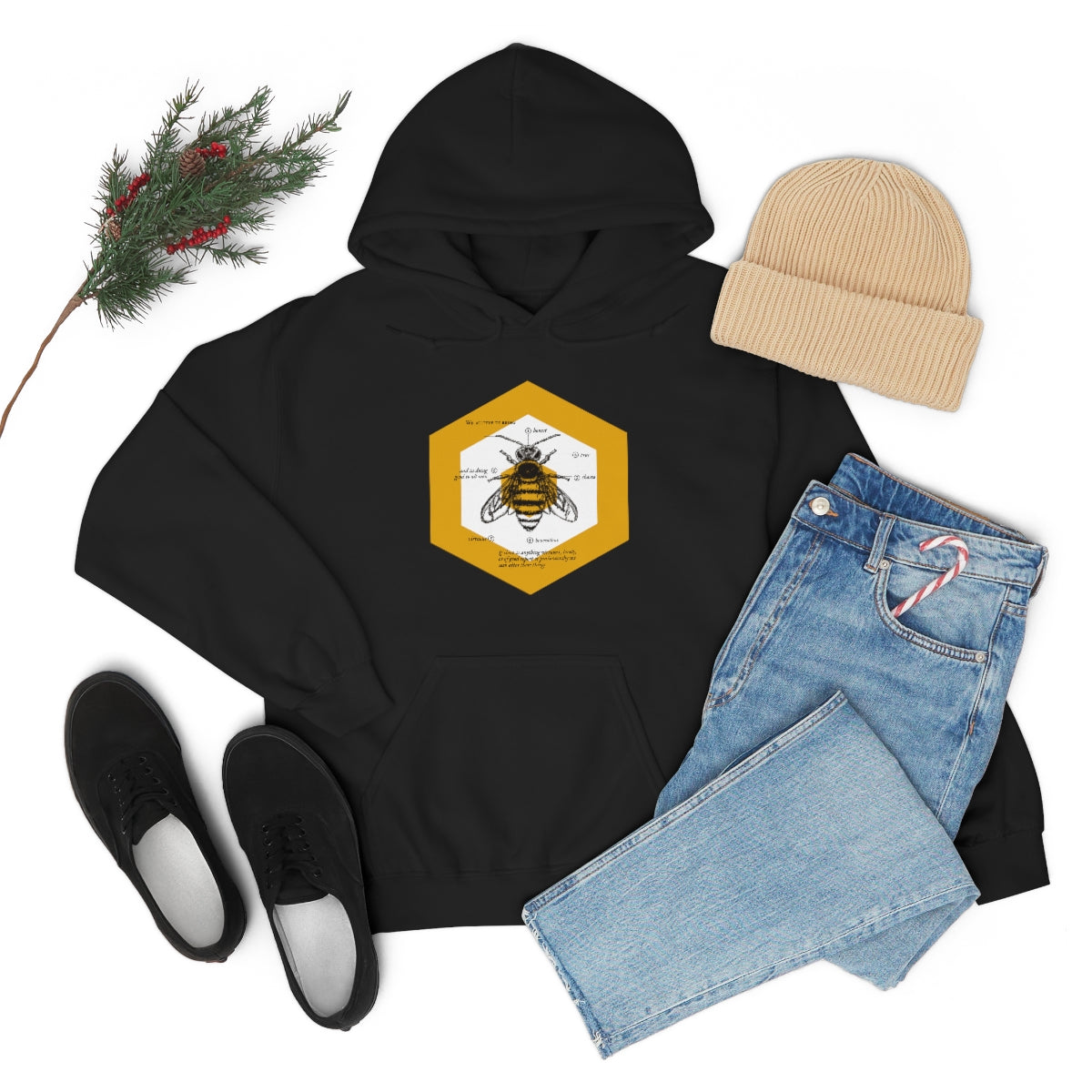LDS Honey Bee Hoodie - We Believe, Articles of Faith Hooded Sweatshirt