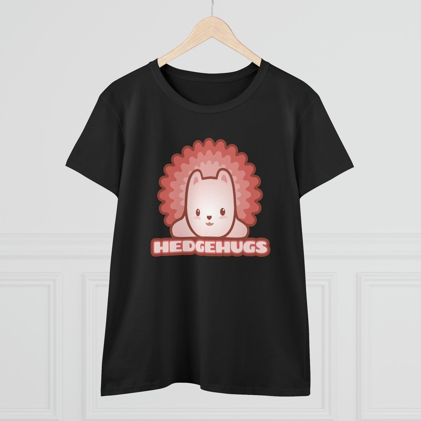 Women's Cute Hedgehog T-shirt Bible Quote in Kawaii Style