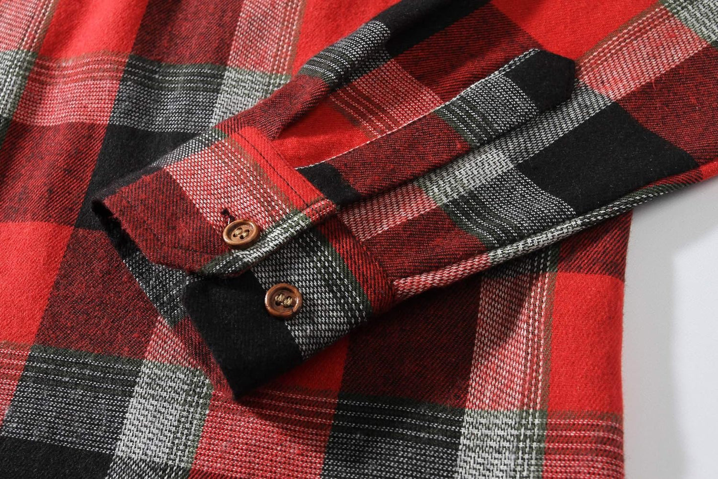 Men's Flannel Long Sleeve Button Down Plaid Shirt