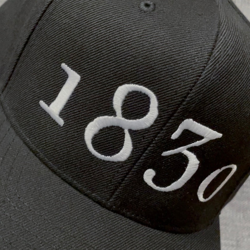 LDS 1830 Church history cap close up embroidery