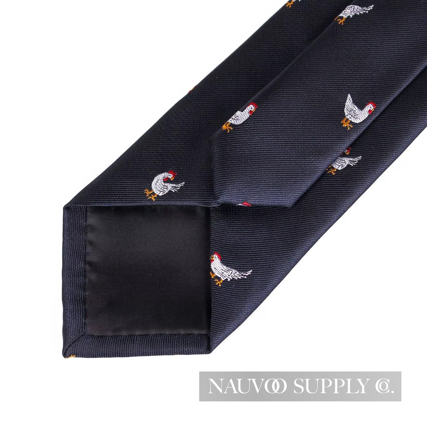 Slim Necktie With Chicken Pattern