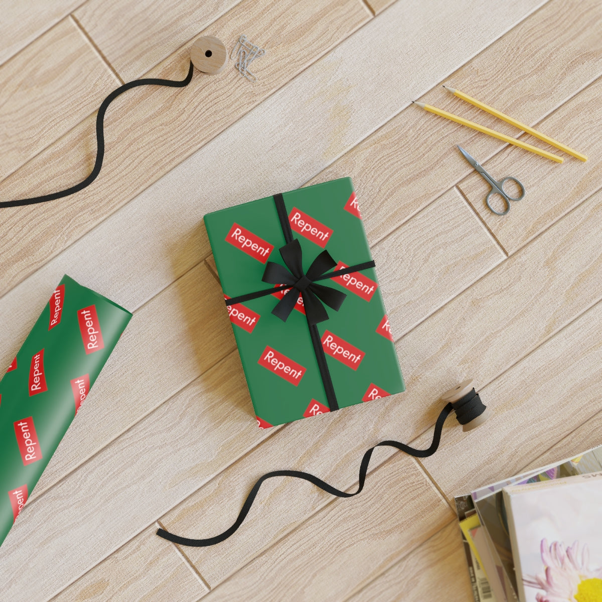 Repent Christmas Gift Wrapping Paper