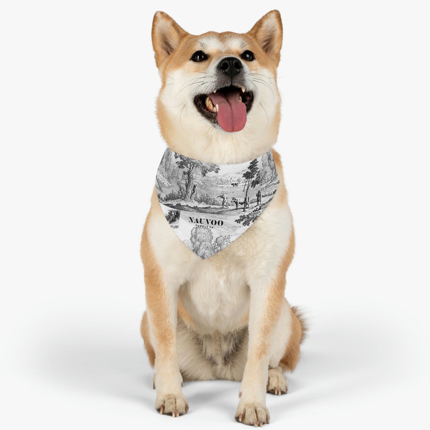 Nauvoo Supply White Pet Bandana Dog Collar