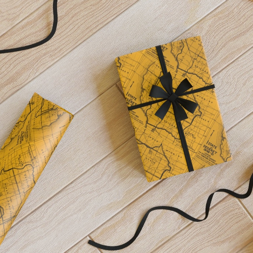Deseret State Map - Gift Wrapping Paper – Nauvoo Supply Co.