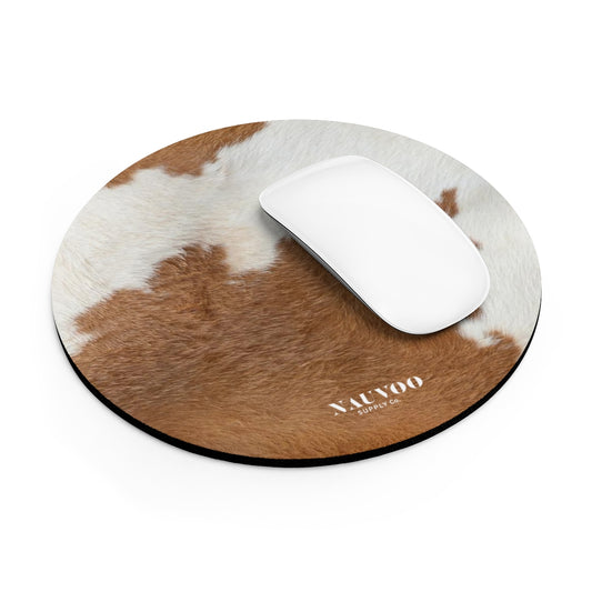 Nauvoo Supply Cowhide Print Mouse Pad