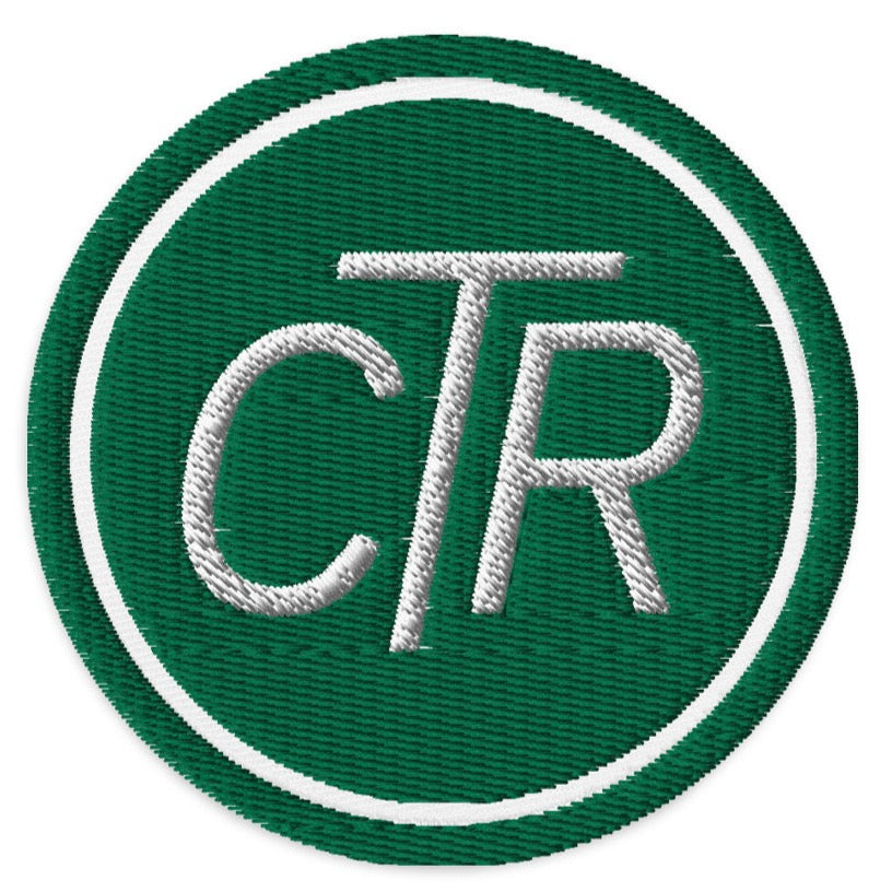 LDS Baptism gift - Large Embroidered CTR Patch - Choose the Right ...