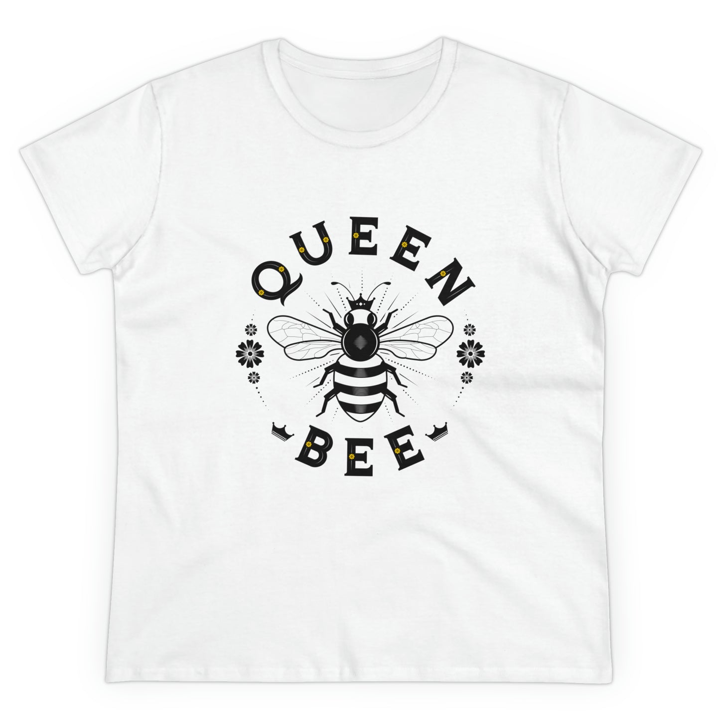 Queen Bee T-shirt with Botanical Flowers