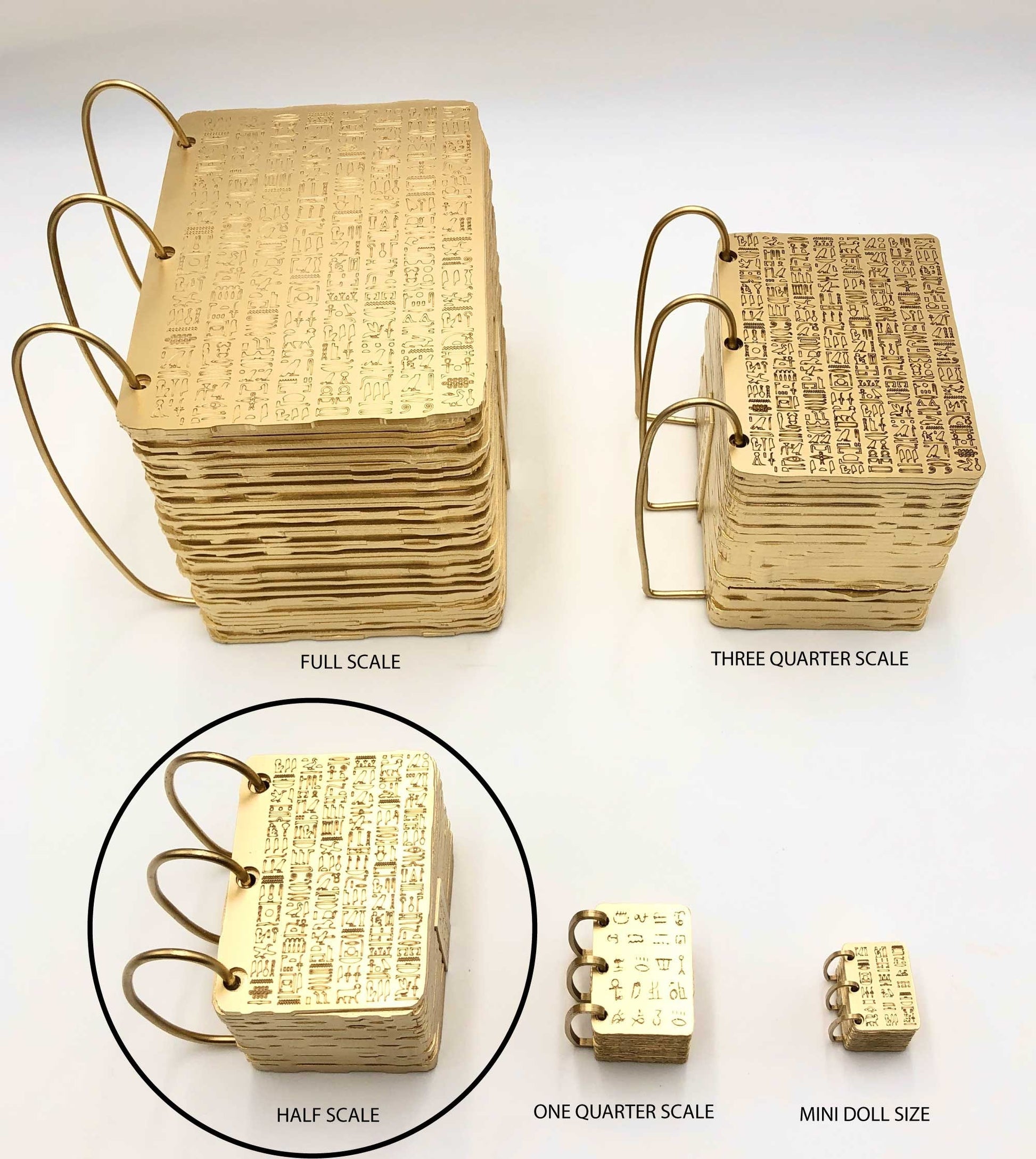 DIY Kit to Build Your Own 1/2 Scale Gold Plates, Wood Laser Cut, Lds Gift, Handcrafted Metal Rings